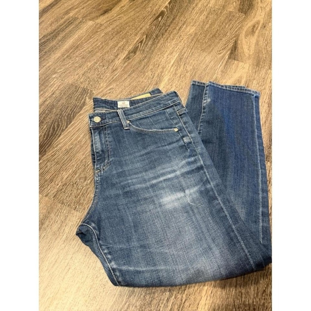 AG Adriano Goldschmied The Prima Cigarette Leg Jeans Blue Wash Size 32R USA